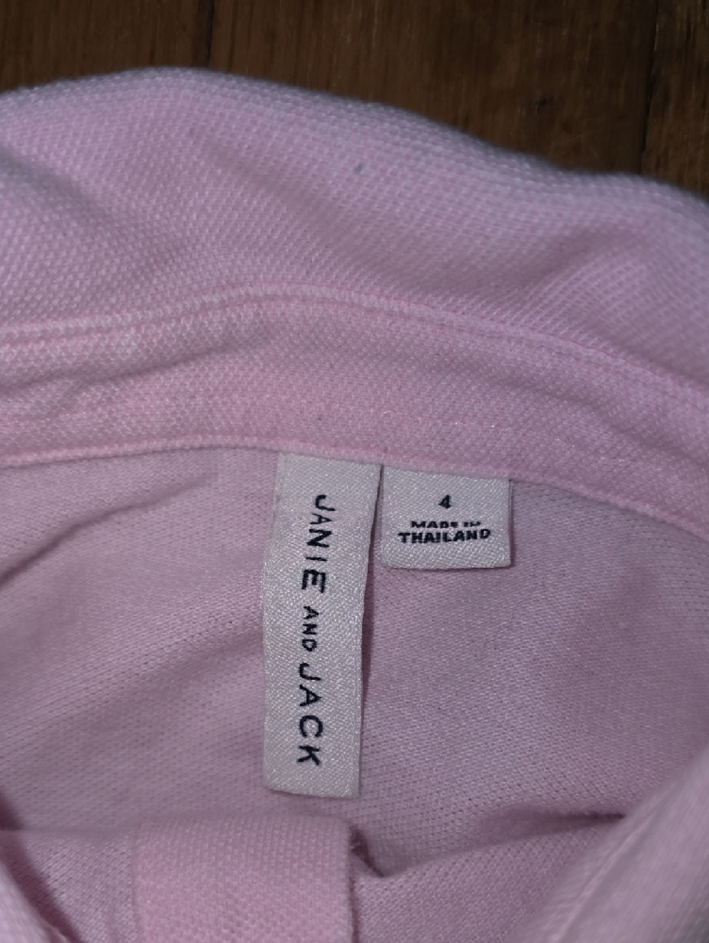 Like New Janie and Jack Light Pink Polo Shirt Size 4 - Picture 4 of 5